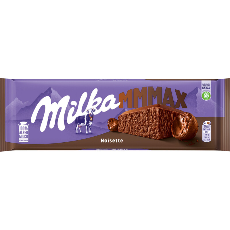 Een afbeelding van Milka Mmmax chocoladereep melk noisette