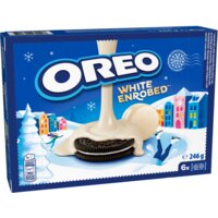 Een afbeelding van Oreo Koekjes omhuld met witte chocoladesmaak