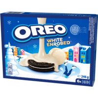 Een afbeelding van Oreo Koekjes omhuld met witte chocoladesmaak