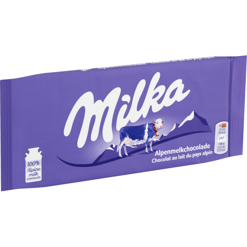 Een afbeelding van Milka Chocoladereep alpenmelk