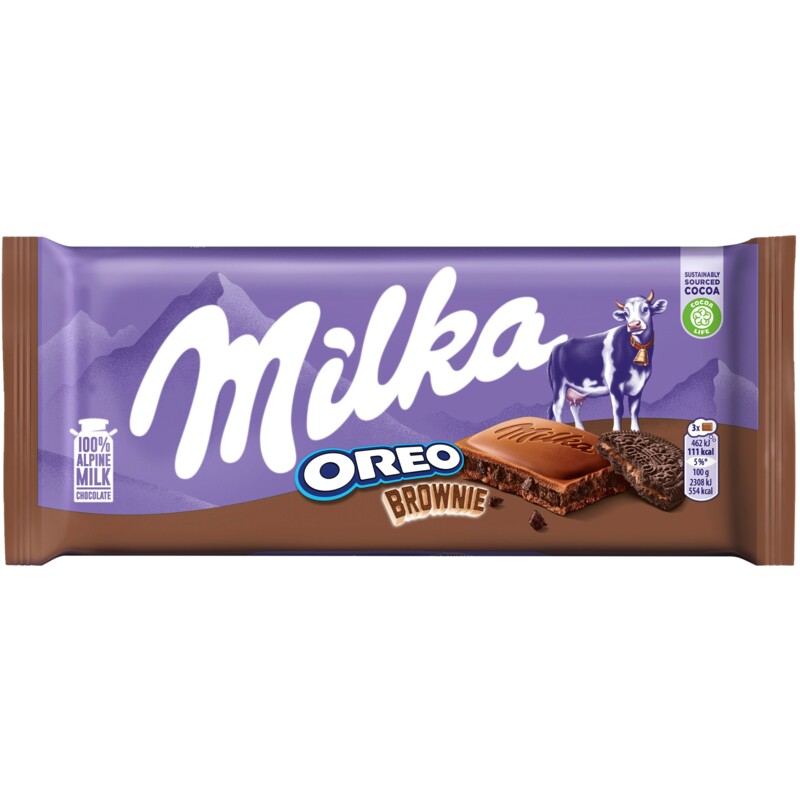 Een afbeelding van Milka Chocoladereep Oreo brownie