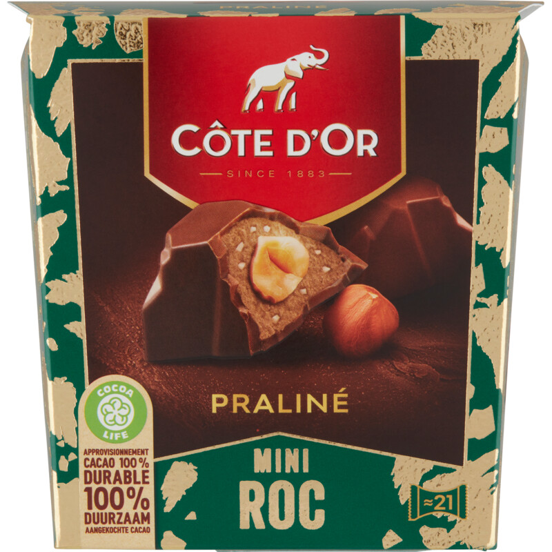 Een afbeelding van Côte d'Or Mini roc praline