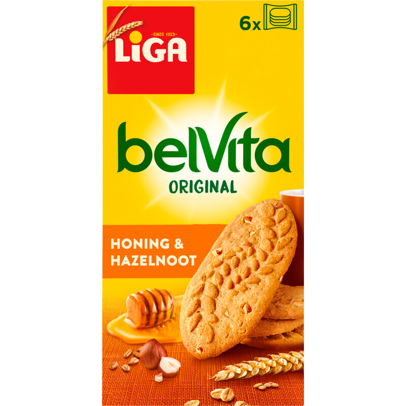 Een afbeelding van Liga Belvita honing & hazelnoot koekjes