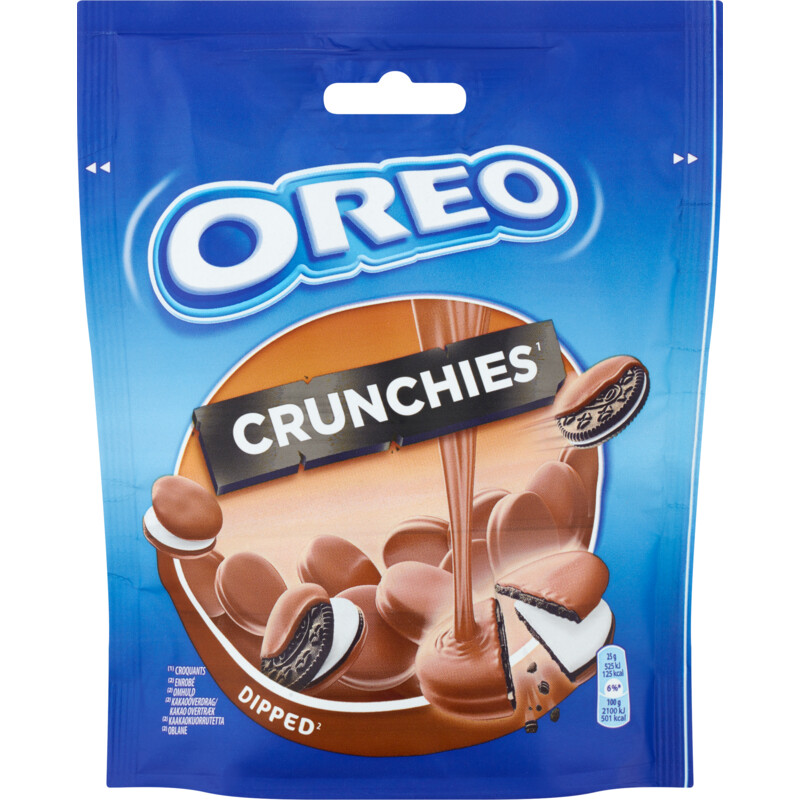 Een afbeelding van Oreo Crunchies dipped