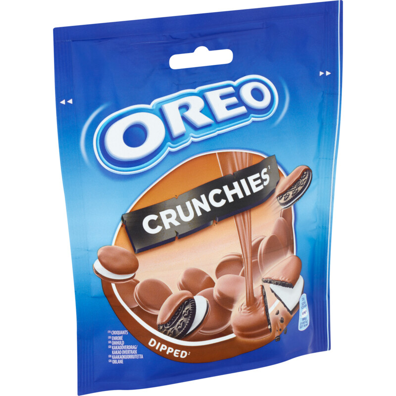 Een afbeelding van Oreo Crunchies dipped