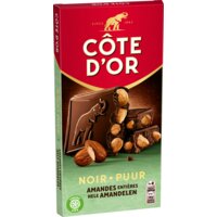 Een afbeelding van Côte d'Or Chocoladereep puur met hele amandelen