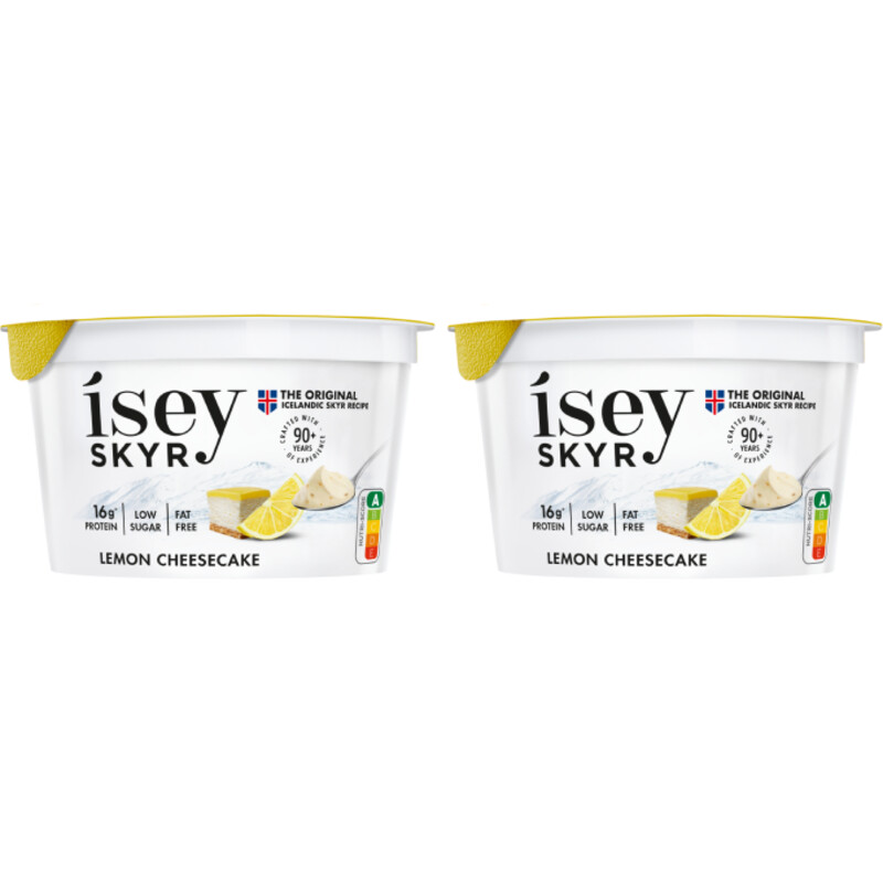 Een afbeelding van Isey Skyr lemon cheesecake 2-pack