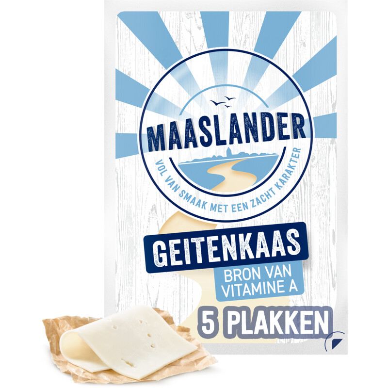 Een afbeelding van Maaslander jong belegen geitenkaas plak