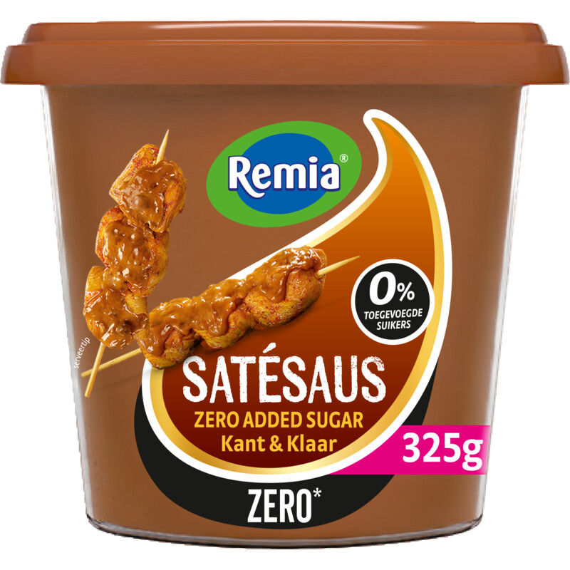 Een afbeelding van Remia Satésaus zero added sugar kant & klaar