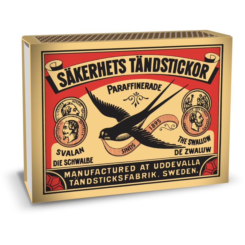 Een afbeelding van De zwaluw Lucifers 4-pack