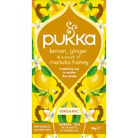 Een afbeelding van Pukka Lemon ginger manuka honey
