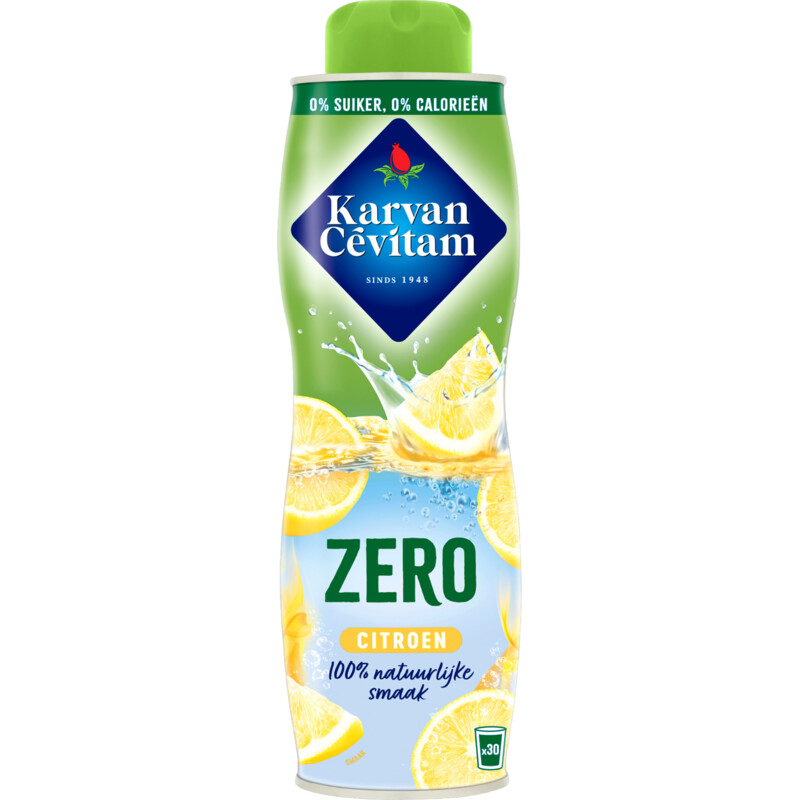 Een afbeelding van Karvan Cévitam Refresh Zero citroen siroop