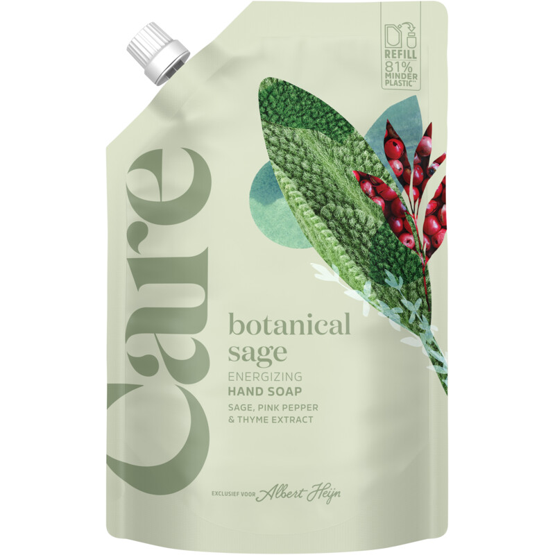 Een afbeelding van Care Botanical sage hand soap refill