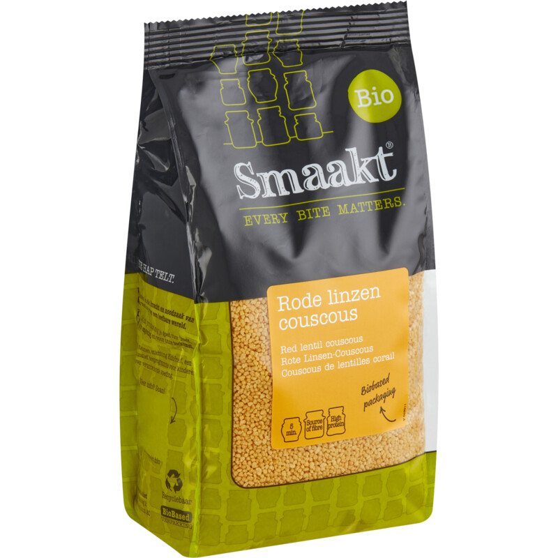 Een afbeelding van Smaakt Rode Linzencouscous 375g - bio