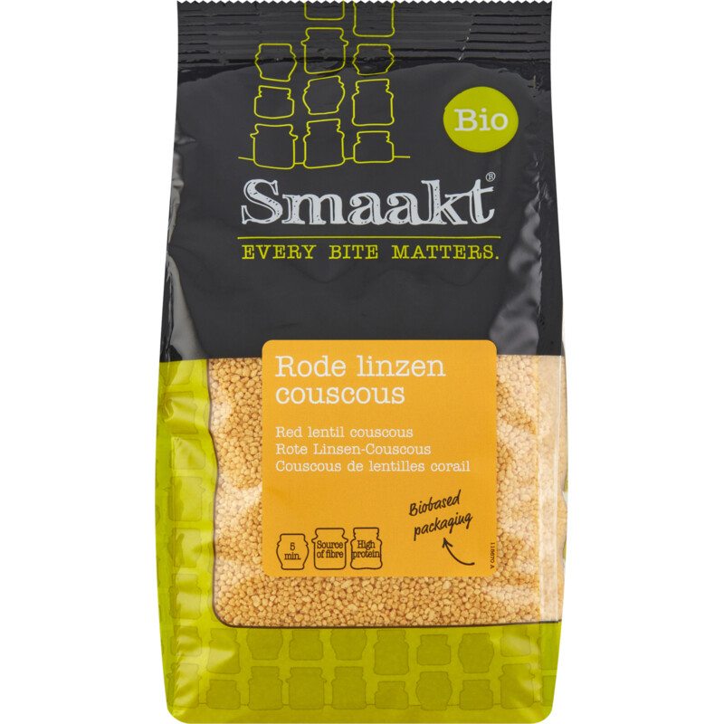 Een afbeelding van Smaakt Rode Linzencouscous 375g - bio