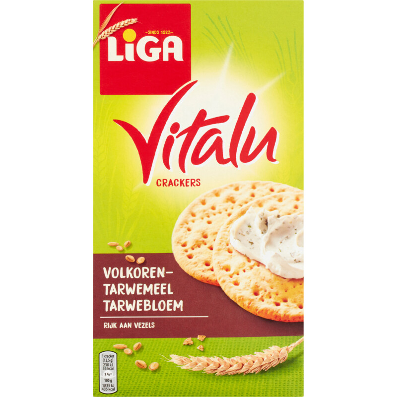 Een afbeelding van Liga Vitalu crackers volkoren tarwe