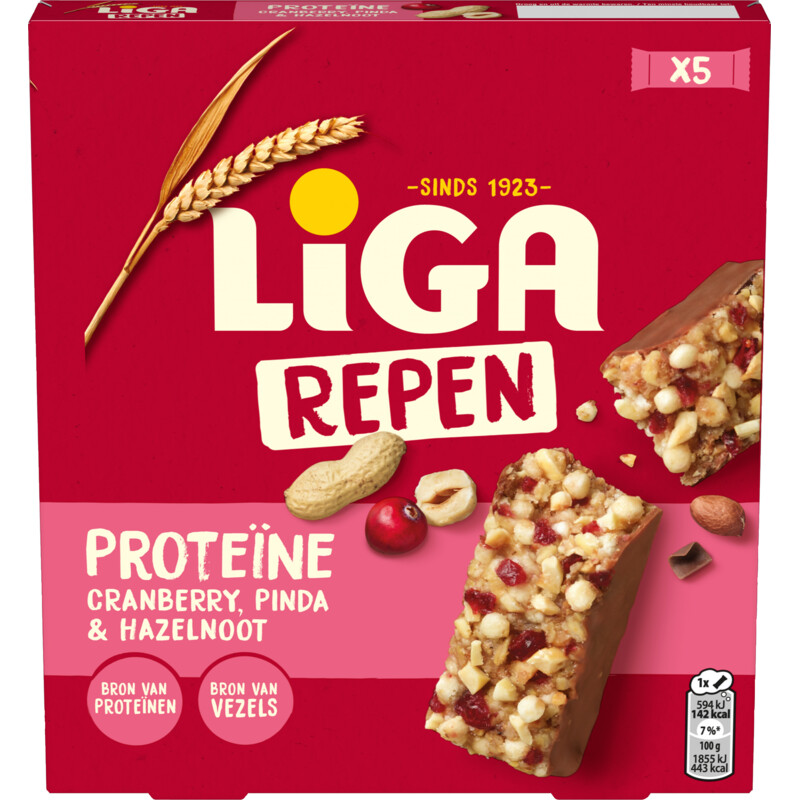 Een afbeelding van Liga Proteine reep cranberry