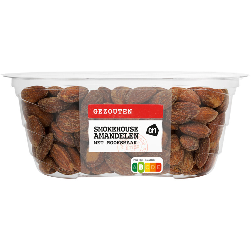 Een afbeelding van AH Amandelen met rooksmaak gezouten