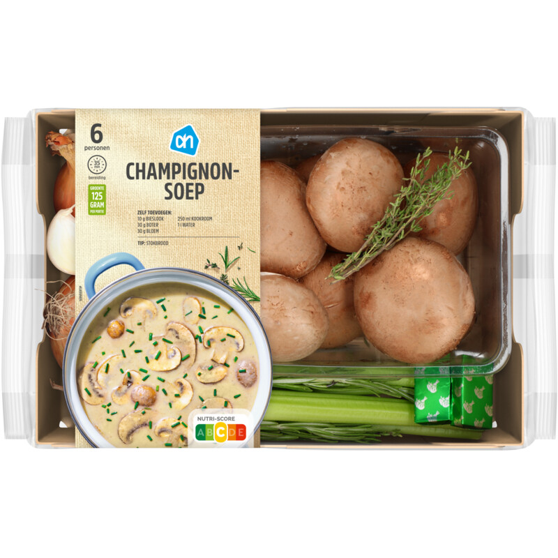 Een afbeelding van AH Champignonsoep verspakket