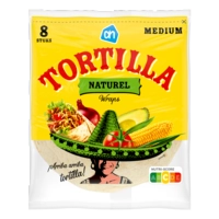 AH Tortilla naturel wraps medium 8 stuks