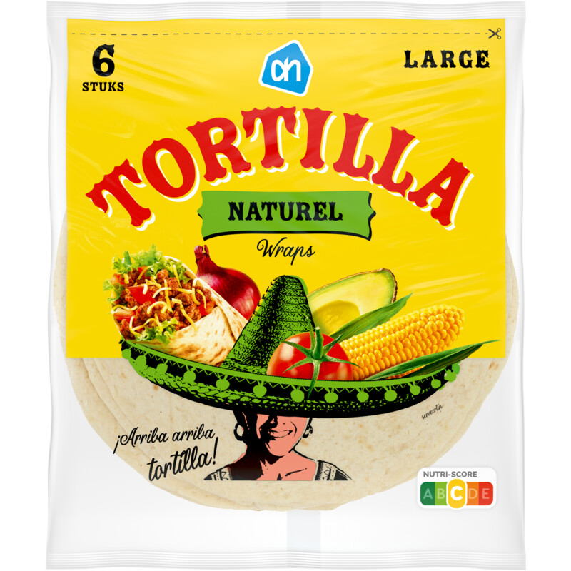 Een afbeelding van AH Tortilla naturel wraps large 6 stuks