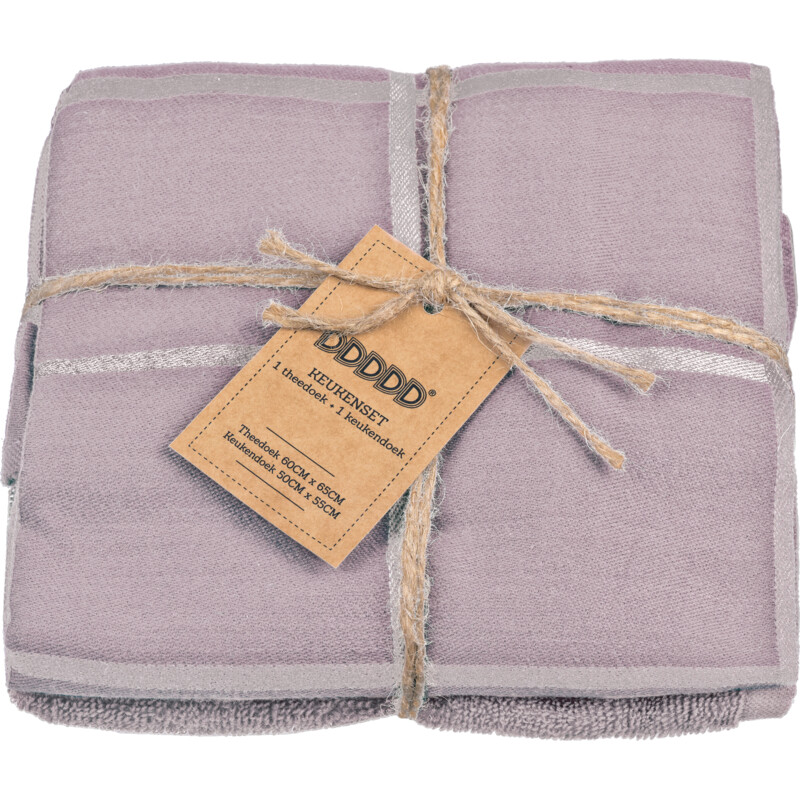 Een afbeelding van DDDDD Keukenset ruit taupe