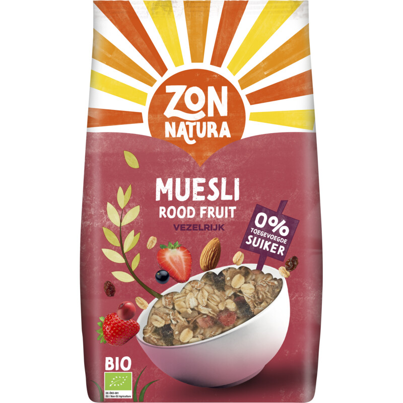 Een afbeelding van Zonnatura Muesli rood fruit