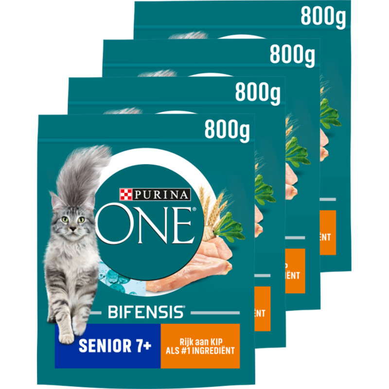 Een afbeelding van Purina ONE Senior rijk aan kip