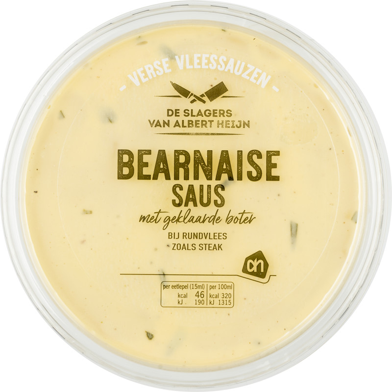 Een afbeelding van AH Bearnaisesaus met puur geklaarde boter