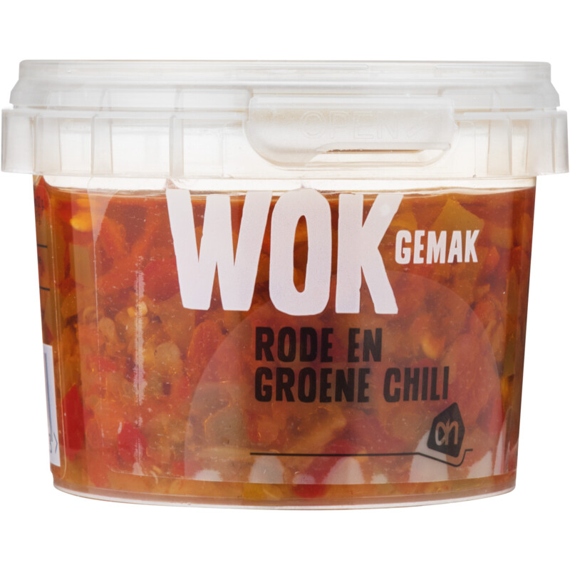 Een afbeelding van AH Wokgemak rode en groene chili
