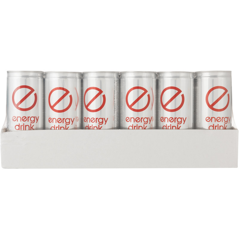 Een afbeelding van E energy drink tray