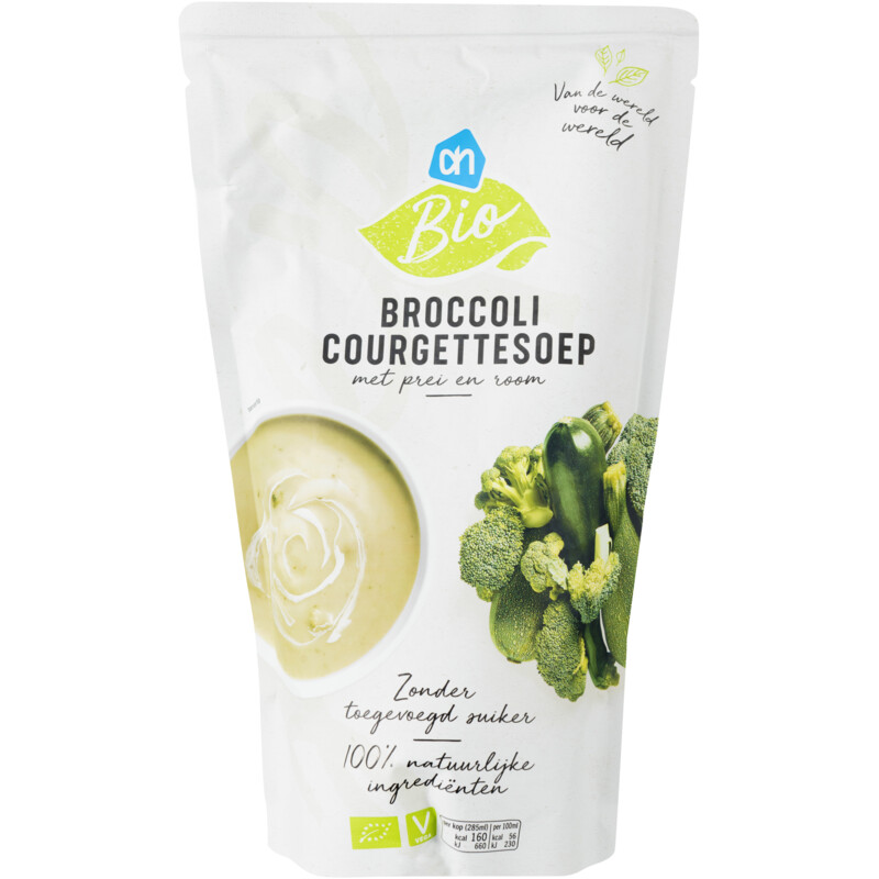 Een afbeelding van AH Biologisch Broccoli courgettesoep