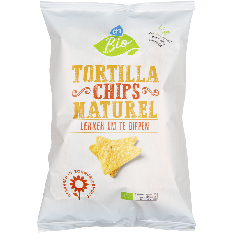 Een afbeelding van AH Biologisch Tortilla chips naturel