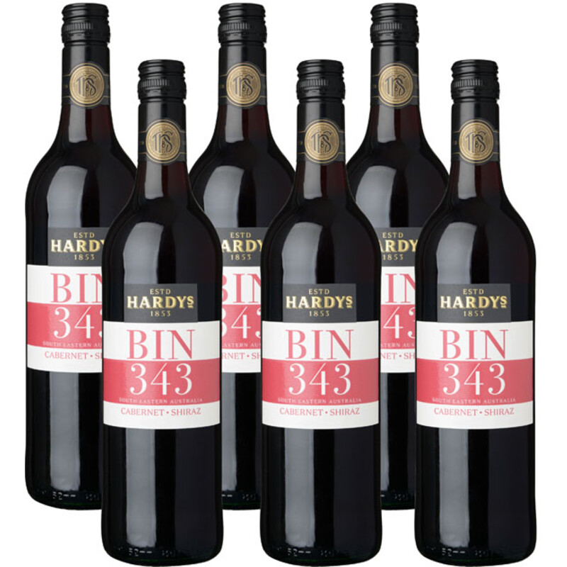 Een afbeelding van Hardys Bin 343 cabernet shiraz