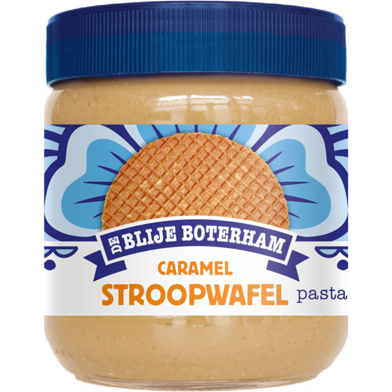 Een afbeelding van De Blije Boterham Caramel stroopwafel pasta