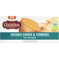 Een afbeelding van Celestial Seasonings Organic ginger & turmeric tea