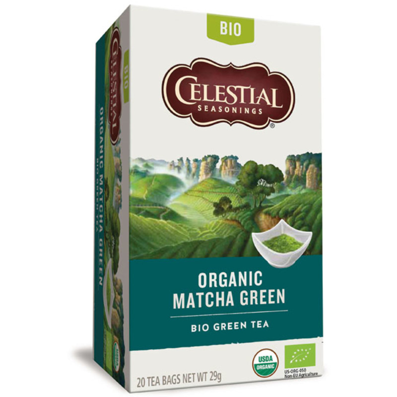 Een afbeelding van Celestial Seasonings Seasonings organic oranic matcha thee
