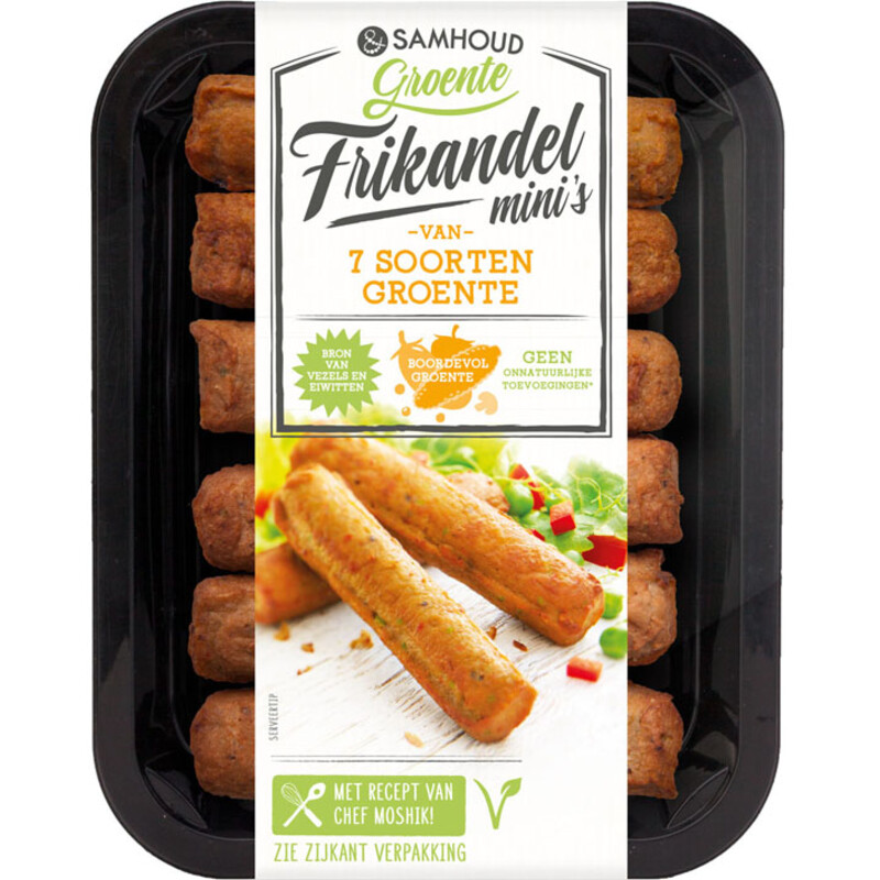 Een afbeelding van &samhoud Groente frikandel mini 7 soorten groente