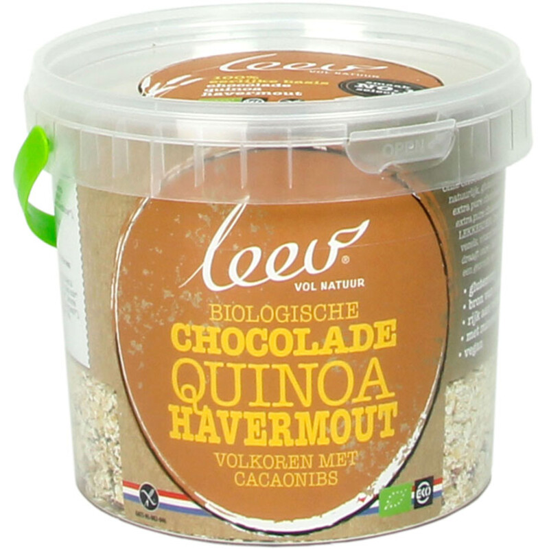 Een afbeelding van Leev Choco-quinoa-havermout volk gv bio