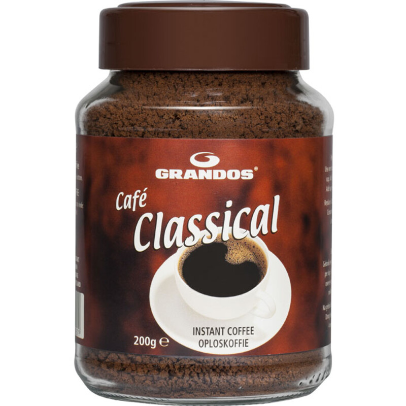 Een afbeelding van Grandos Café classical oploskoffie