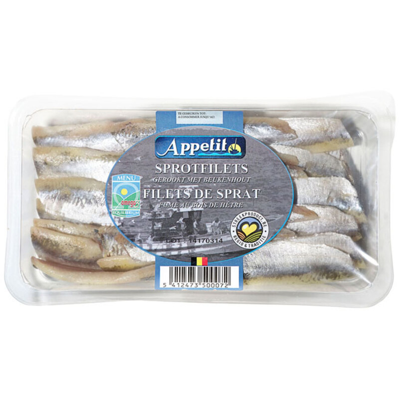 Een afbeelding van Appetit Sprotfilet gerookt met eikenhout BEL