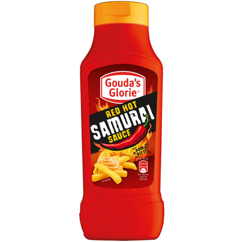Een afbeelding van Gouda's Glorie Red hot samurai saus