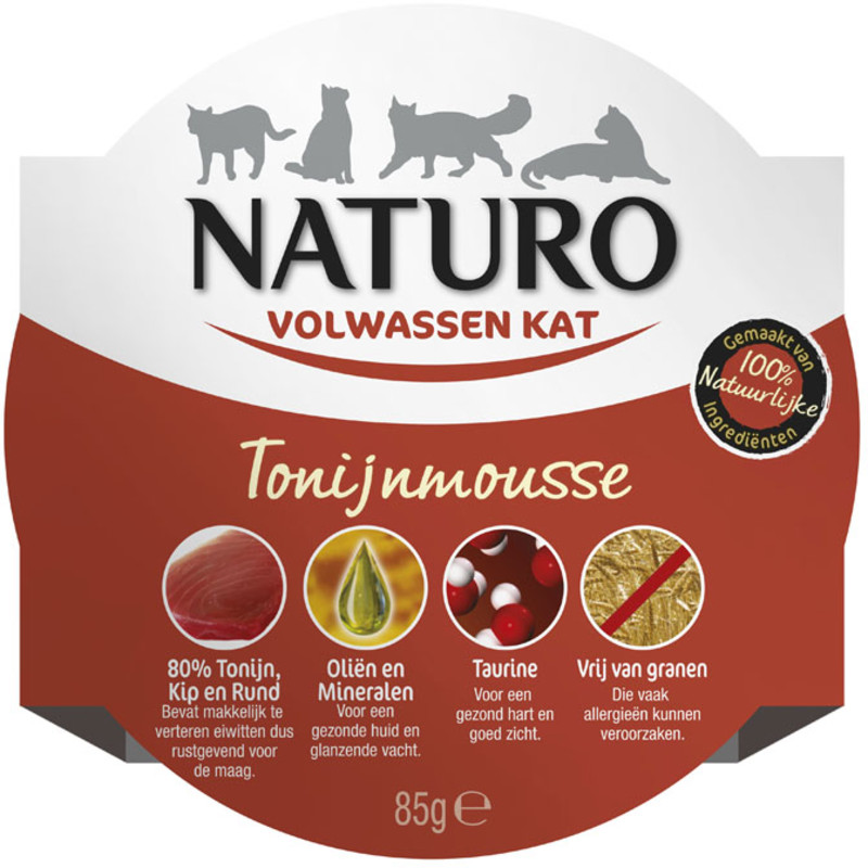 Een afbeelding van Naturo Kat tonijnmousse