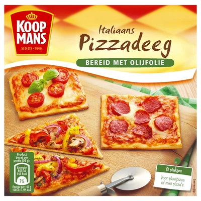 pdp-image-Koopmans Italiaans pizzadeeg bereid met olijfolie