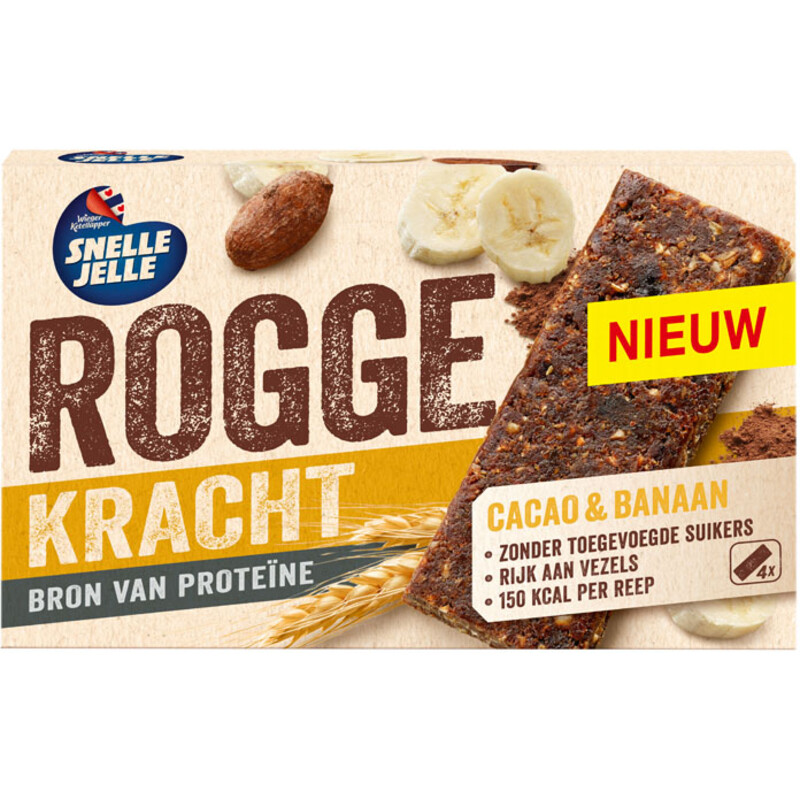 Een afbeelding van Snelle Jelle Roggekracht Cacao & Banaan