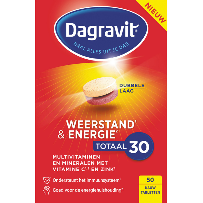 Een afbeelding van Dagravit Vitaminen totaal 30 weerstand & energie