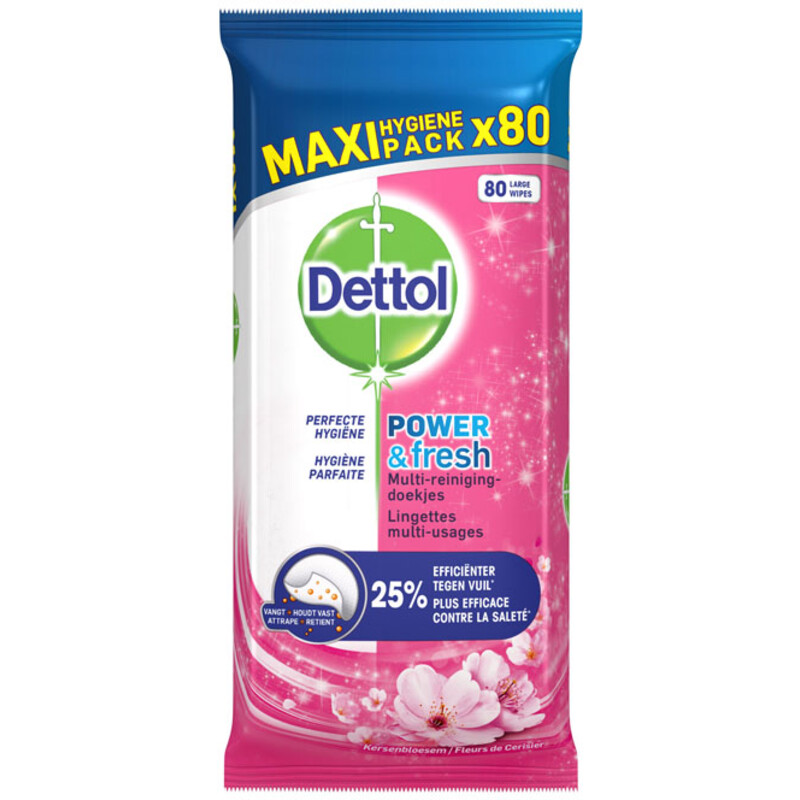 Een afbeelding van Dettol Kersenbloesem doekjes 80 stuks