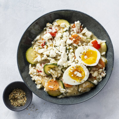 Allerhande Box Risotto met roerbakgroente, feta & ei bestellen | Albert ...
