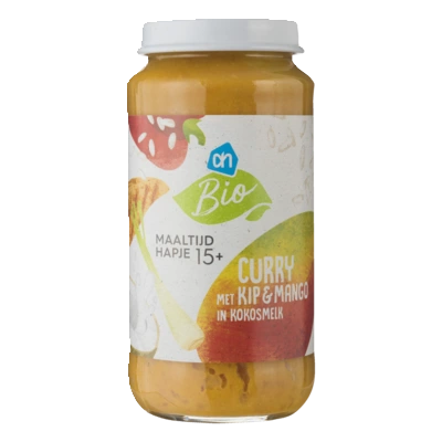 pdp-image-AH Biologisch Curry met kip en mango in kokos 15m+