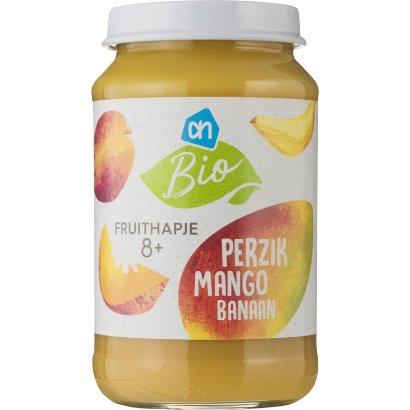 Een afbeelding van AH Biologisch Perzik - Mango - Banaan 8m06